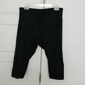 Lululemon Drawstring Black Cropped Leggings